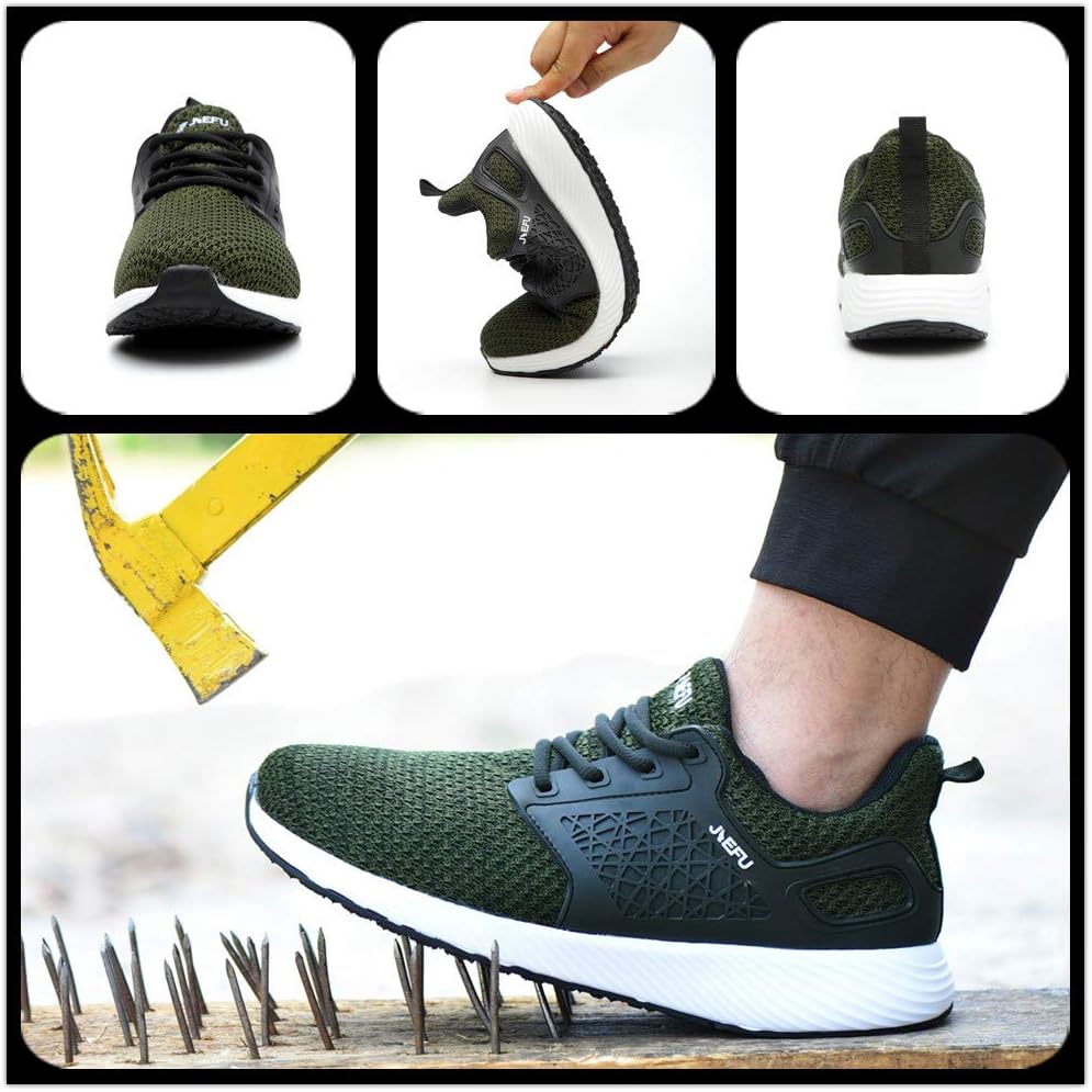 Ayqyc Sicherheitsschuhe Herren S3 Arbeitsschuhe Damen Leicht Atmungsaktiv Schutzschuhe Stahlkappe Sneakers 42 - rockonmodels.de