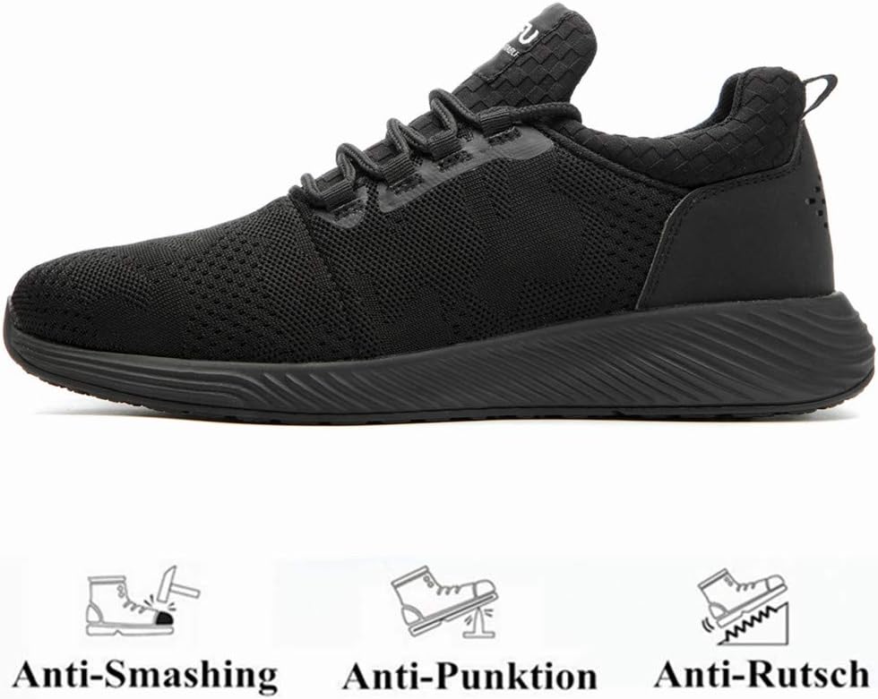 Ayqyc Sicherheitsschuhe Herren S3 Arbeitsschuhe Damen Leicht Atmungsaktiv Schutzschuhe Stahlkappe Sneakers 51 - rockonmodels.de