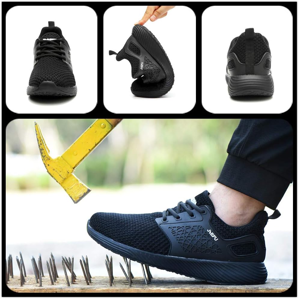 Ayqyc Sicherheitsschuhe Herren S3 Arbeitsschuhe Damen Leicht Atmungsaktiv Schutzschuhe Stahlkappe Sneakers 76 - rockonmodels.de