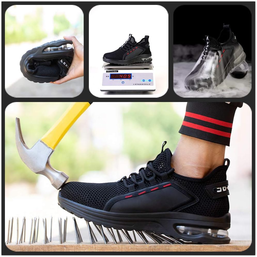 Ayqyc Sicherheitsschuhe Herren S3 Arbeitsschuhe Damen Leicht Atmungsaktiv Schutzschuhe Stahlkappe Sneakers 82 61tGGE25p6L. AC SL1002 - rockonmodels.de