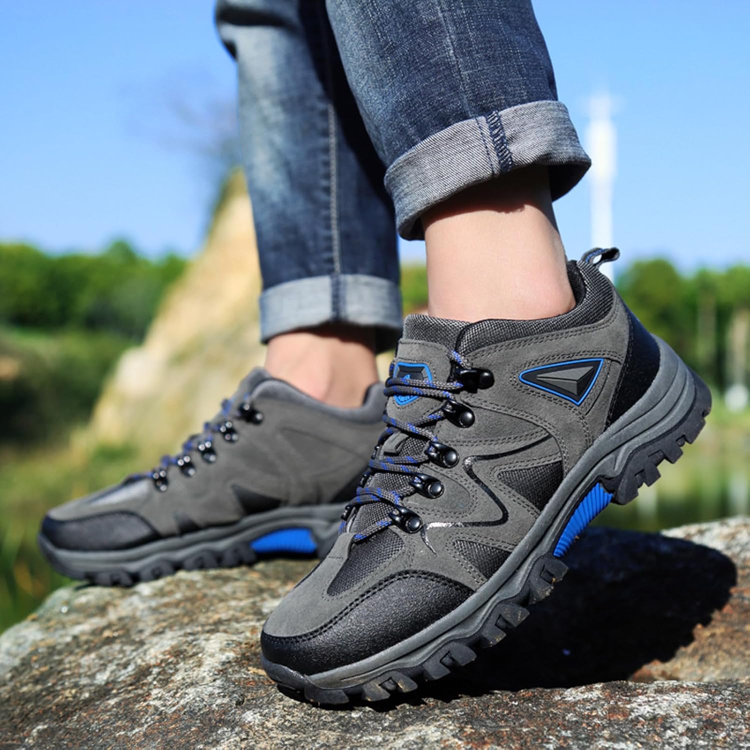Arbeitsschuhe Herren Leicht Sicherheitsschuhe - Trainingsschuhe Sportlich Breite Füße Work Shoes Wasserdicht Safety Sneaker Stahlkappenschuhe rutschfest Atmungsaktiv 3 710 vHgppdL. AC SL1500 - rockonmodels.de