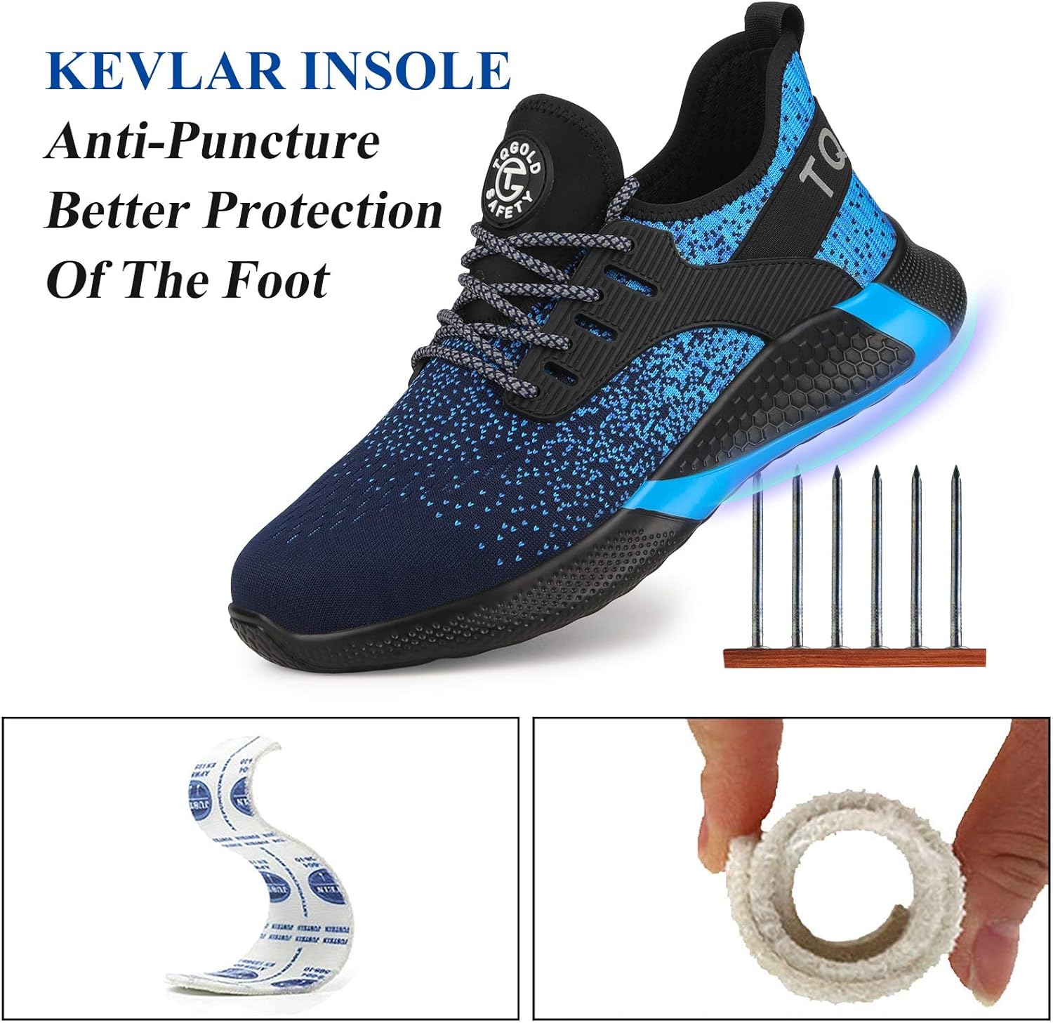 AONETIGER Sicherheitsschuhe Herren Damen Leicht Arbeitsschuhe Stahlkappe Sportlich Schutzschuhe Atmungsaktiv rutschfest Schuhe Sneaker 11 71dagSzCC L. AC SL1500 - rockonmodels.de