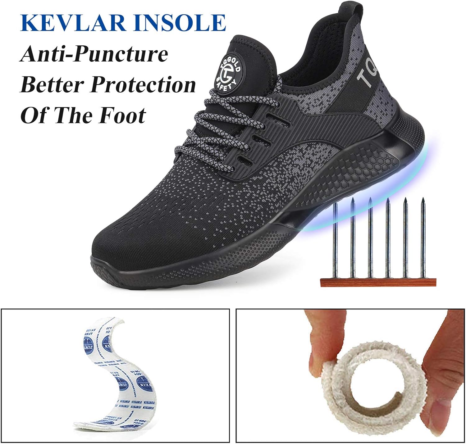 AONETIGER Sicherheitsschuhe Herren Damen Leicht Arbeitsschuhe Stahlkappe Sportlich Schutzschuhe Atmungsaktiv rutschfest Schuhe Sneaker 38 71tAY3XVYCL. AC SL1500 - rockonmodels.de