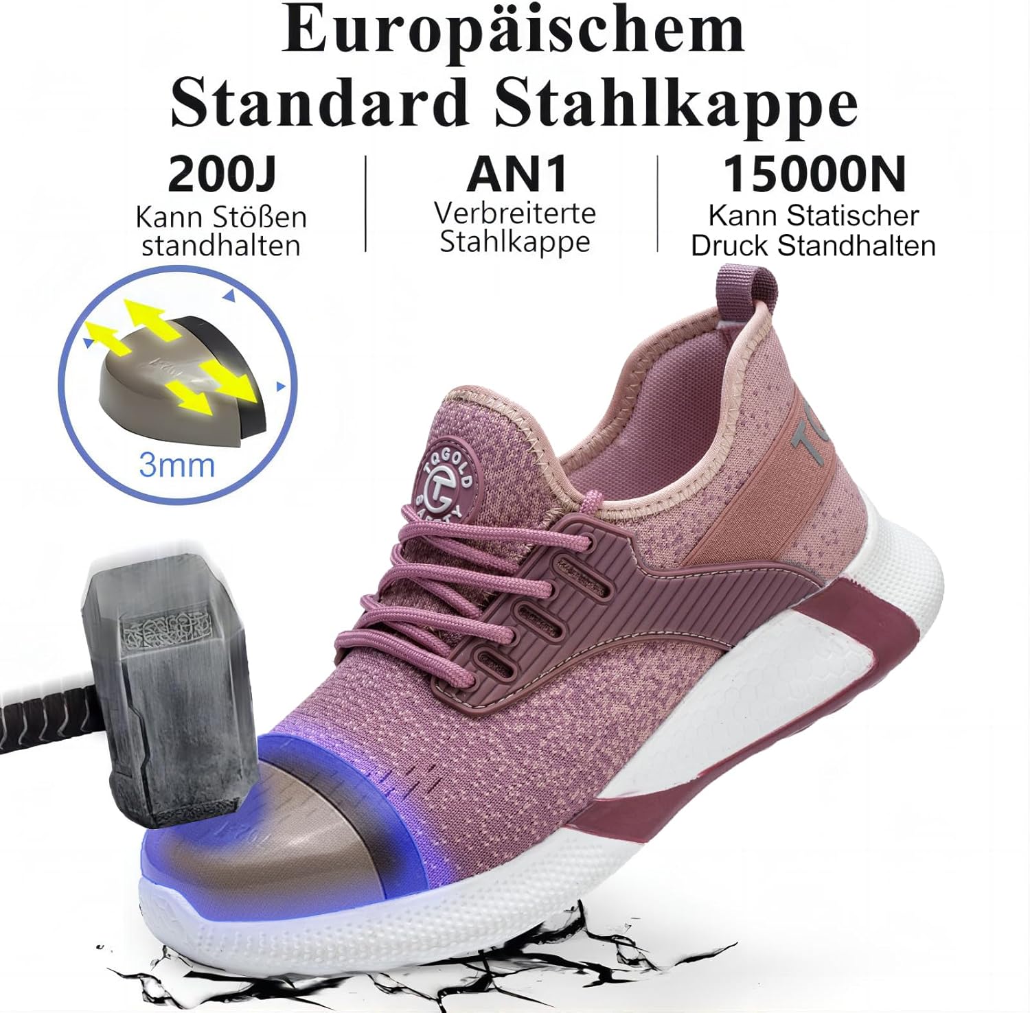 AONETIGER Sicherheitsschuhe Herren Damen Leicht Arbeitsschuhe Stahlkappe Sportlich Schutzschuhe Atmungsaktiv rutschfest Schuhe Sneaker 32 71uI8kwFzAL. AC SL1500 - rockonmodels.de
