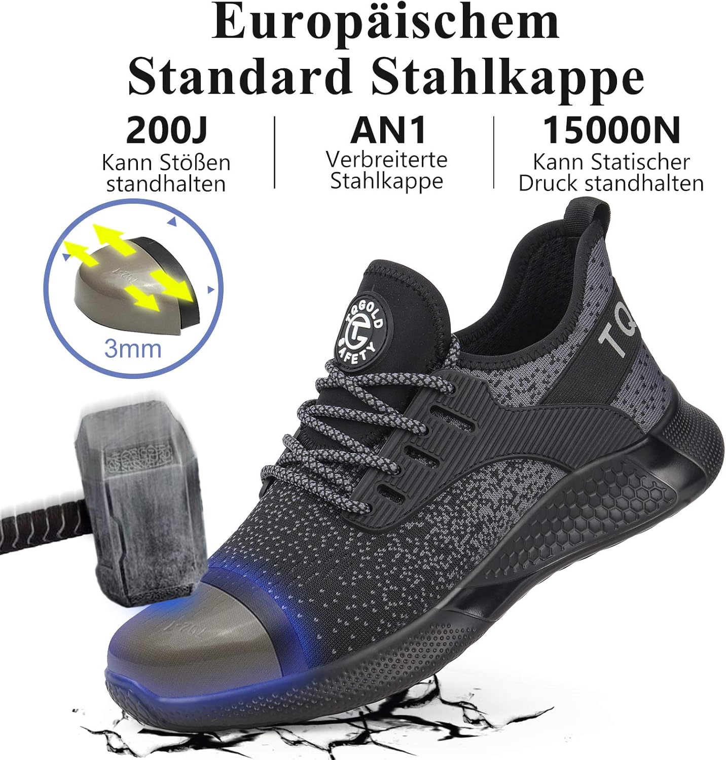 AONETIGER Sicherheitsschuhe Herren Damen Leicht Arbeitsschuhe Stahlkappe Sportlich Schutzschuhe Atmungsaktiv rutschfest Schuhe Sneaker 37 81 yy0gOVkL. AC SL1500 - rockonmodels.de