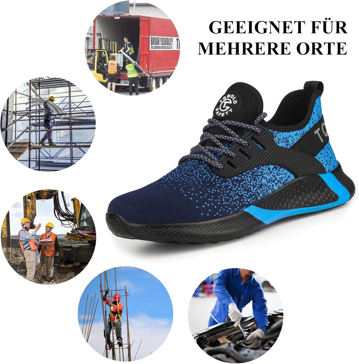 AONETIGER Sicherheitsschuhe Herren Damen Leicht Arbeitsschuhe Stahlkappe Sportlich Schutzschuhe Atmungsaktiv rutschfest Schuhe Sneaker 14 81cZMiur7GL. AC SL1500 - rockonmodels.de