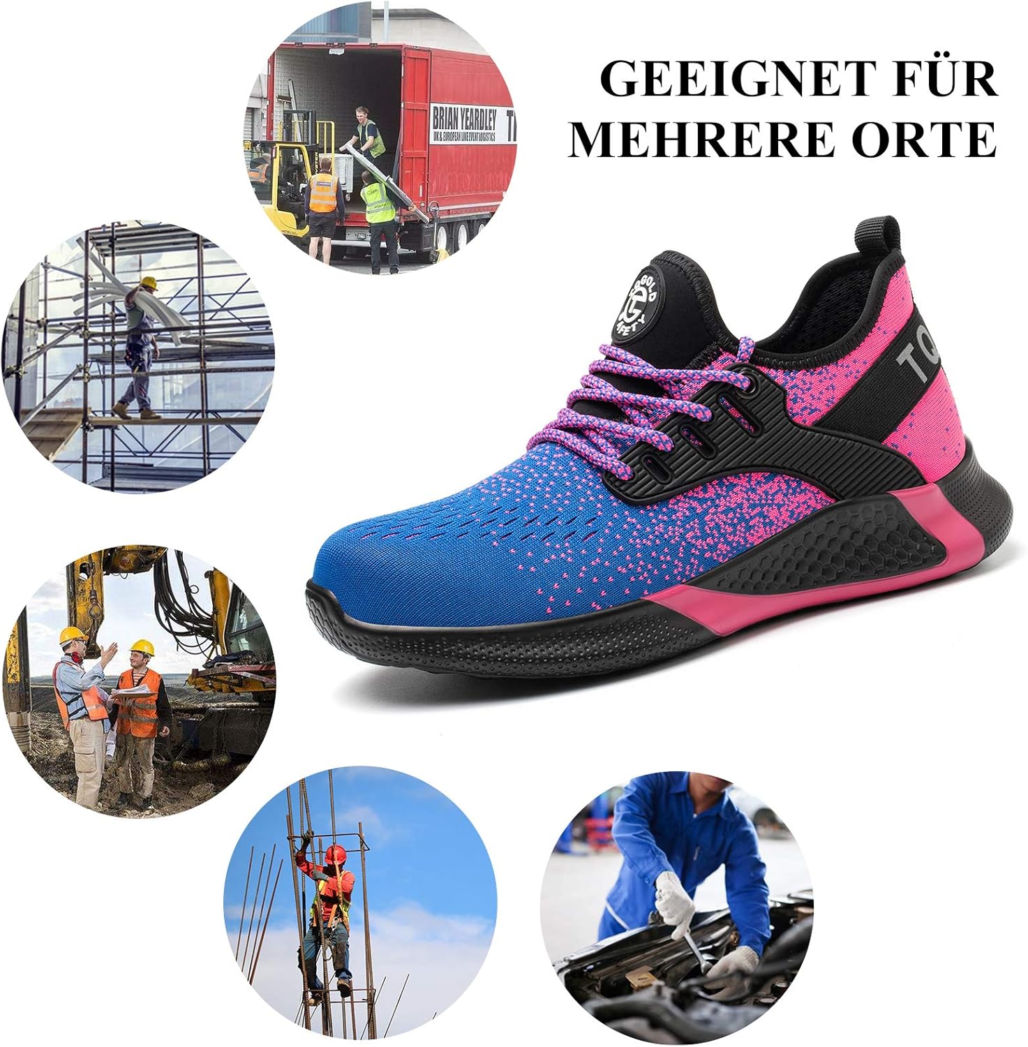 AONETIGER Sicherheitsschuhe Herren Damen Leicht Arbeitsschuhe Stahlkappe Sportlich Schutzschuhe Atmungsaktiv rutschfest Schuhe Sneaker 28 81ugbHkWomL. AC SL1500 - rockonmodels.de